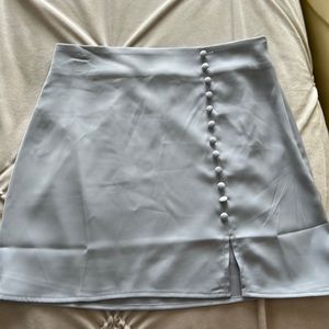 COPY - Satin Blue Mini Skirt